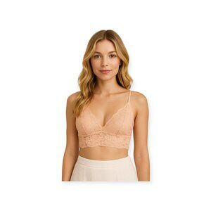 NBD Peach Pink Lace Bralette Small Wireless Revolve Adjustable Strap Top
